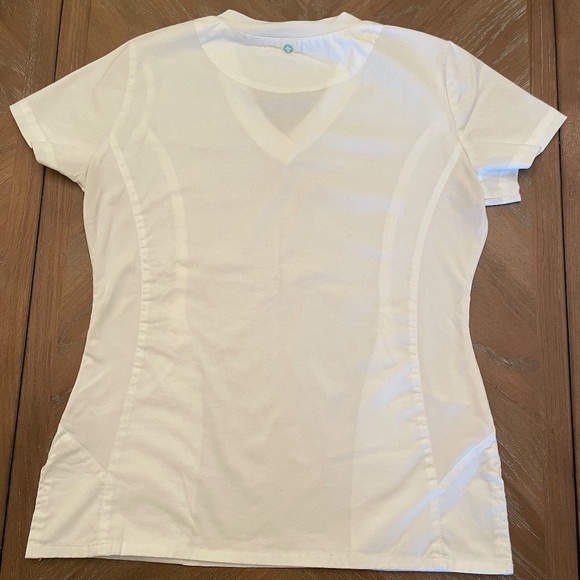 Allure White Cross Women V-Neck Stretch Side Small - Picture 2 of 2